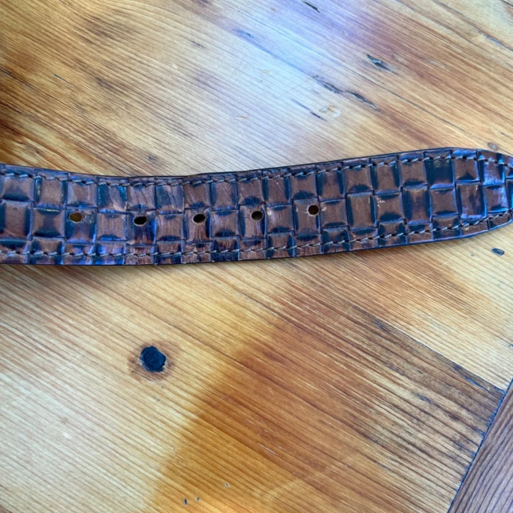 Berge Uomo Italian Leather Belt Brown &‎ Dark Brown Men's Size 44